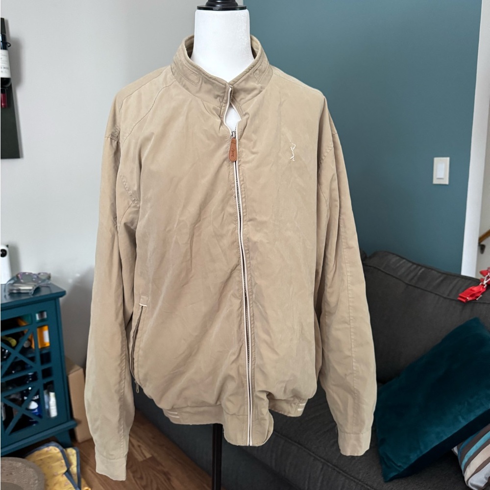 Men's PGA Tour Beige Bomber Jacket